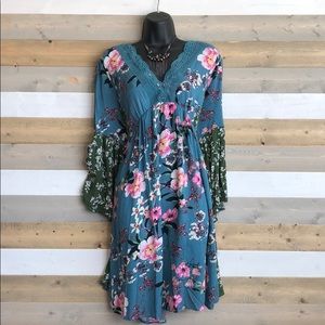 Floral Print Babydoll Dress